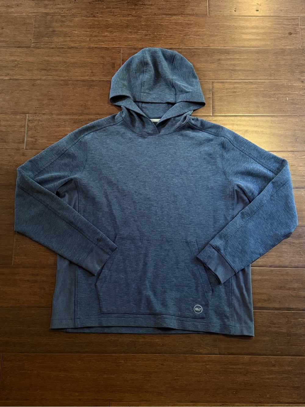 Vineyard Vines Heathered Navy Hooded Pullover